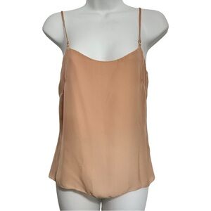 Biyan nude spaghetti strap silky tank top m